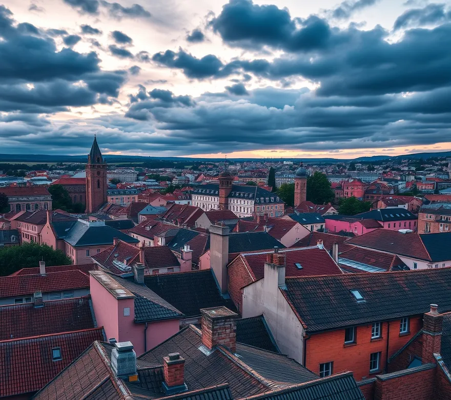 Toits de brique rose de Toulouse